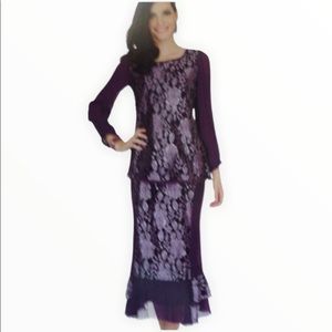 🔴Stunning 2Pcs Purple Skirt Set- Size L/XL